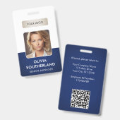 Mitarbeiter-Foto-ID mit QR-Code und Business-Logo Ausweis (Vorder- & Rückseite)