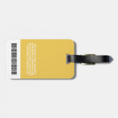 Mitarbeiter Foto ID modern gelb, Logo beruflich Gepäckanhänger (Rückseite horizontal)