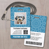 Mitarbeiter-Foto-ID - moderne Mandala, Logo, Bar Ausweis