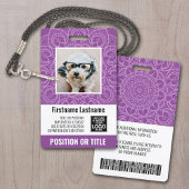 Mitarbeiter-Foto-ID - moderne Mandala, Logo, Bar Ausweis