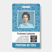 Mitarbeiter-Foto-ID - moderne Mandala, Logo, Bar Ausweis (Vorderseite)