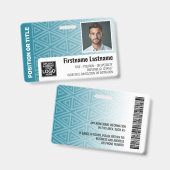 Mitarbeiter-Foto-ID - moderner Stamm-, Logo-Bar Ausweis (Vorder- & Rückseite)