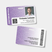 Mitarbeiter-Foto-ID - moderner Stamm-, Logo-Bar Ausweis (Vorder- & Rückseite)