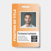 Mitarbeiter-Foto-ID - moderner Stamm-, Logo-Bar Ausweis (Vorderseite)