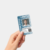 Mitarbeiter-Foto-ID - moderner Zickzack Logo-Bar Ausweis (Handheld)