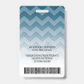 Mitarbeiter-Foto-ID - moderner Zickzack Logo-Bar Ausweis (Back)