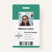 Mitarbeiter-Foto-ID QR-Code Ausweis (Vorderseite)