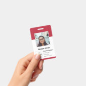 Mitarbeiter-Foto-ID Red Ausweis (Handheld)