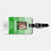 Mitarbeiter-Foto-ID - Streifen-Logo, beruflich Gepäckanhänger (Vorderseite horizontal)