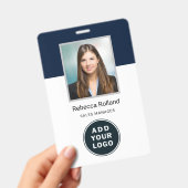 Mitarbeiter-Foto-ID und Firmenlogo mit Barcode Ausweis (Handheld)