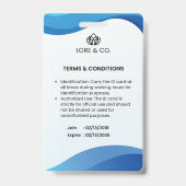 Mitarbeiter-Foto-ID Unternehmen Sicherheit Abzeich Ausweis (Rückseite)