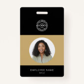 Mitarbeiter-Foto, Logo, Bar, Name-ID Ausweis (Vorderseite)