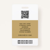 Mitarbeiter-Foto, Logo, Bar, Name-ID Ausweis (Rückseite)