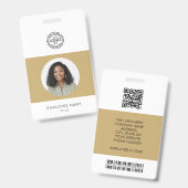 Mitarbeiter-Foto, Logo, Bar, Name-ID Ausweis (Vorder- & Rückseite)