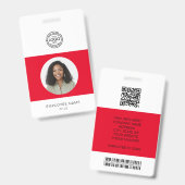 Mitarbeiter-Foto, Logo, Bar, Name-ID Ausweis (Vorder- & Rückseite)