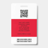 Mitarbeiter-Foto, Logo, Bar, Name-ID Ausweis (Rückseite)