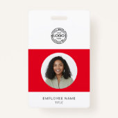 Mitarbeiter-Foto, Logo, Bar, Name-ID Ausweis (Vorderseite)