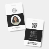 Mitarbeiter-Foto, Logo, Bar, Name-ID Ausweis (Vorder- & Rückseite)