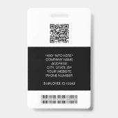 Mitarbeiter-Foto, Logo, Bar, Name-ID Ausweis (Rückseite)