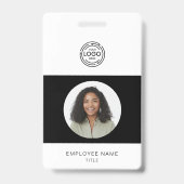 Mitarbeiter-Foto, Logo, Bar, Name-ID Ausweis (Vorderseite)