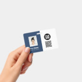 Mitarbeiter-Foto, Logo, Beruf, Qr-Code, Name-ID Ausweis (Handheld)