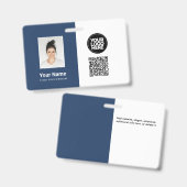 Mitarbeiter-Foto, Logo, Beruf, Qr-Code, Name-ID Ausweis (Vorder- & Rückseite)