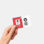 Mitarbeiter-Foto, Logo, Beruf, Qr-Code, Name-ID Ausweis (Handheld)