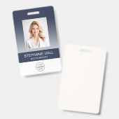 Mitarbeiter-Foto, Logo, Name Gradient Ausweis (Vorder- & Rückseite)
