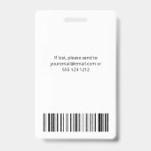 Mitarbeiter Foto Modernes Business Black Ausweis (Rückseite)