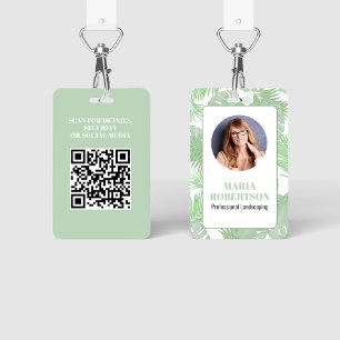 Mitarbeiter-Foto-QR-Code Palmwedel Ausweis