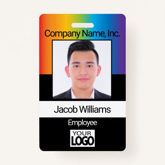 Mitarbeiter-Foto - Regenbogen Ausweis (Vorderseite)