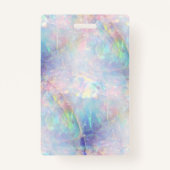 Mitarbeiter Foto Trendy Holographic Opal Ausweis (Rückseite)