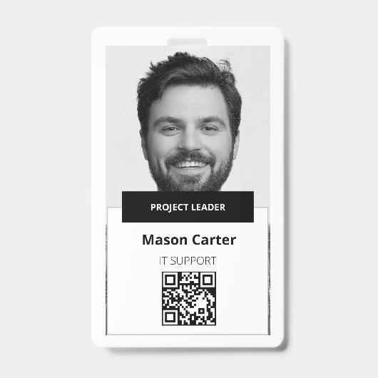 Mitarbeiter-Fotozugriffsidentitätsdesign Ausweis (Vorderseite)