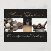 Mitarbeiter Frohe Weihnachtskarte Feiertagspostkarte (Vorderseite)