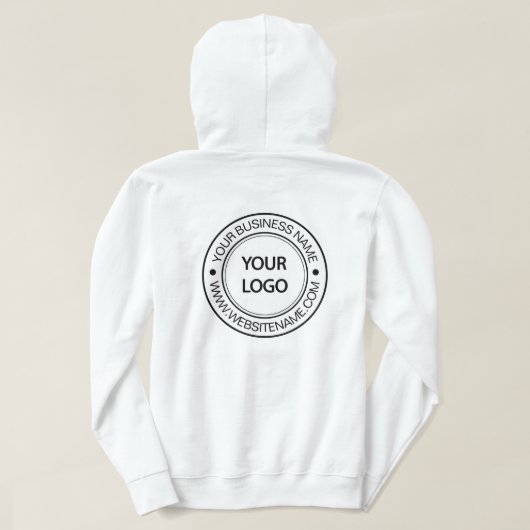 Mitarbeiter für benutzerdefinierte Firmenlogos | R Hoodie (Design Rückseite)