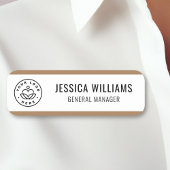 Mitarbeiter für benutzerdefinierte Logos braun Namensschild