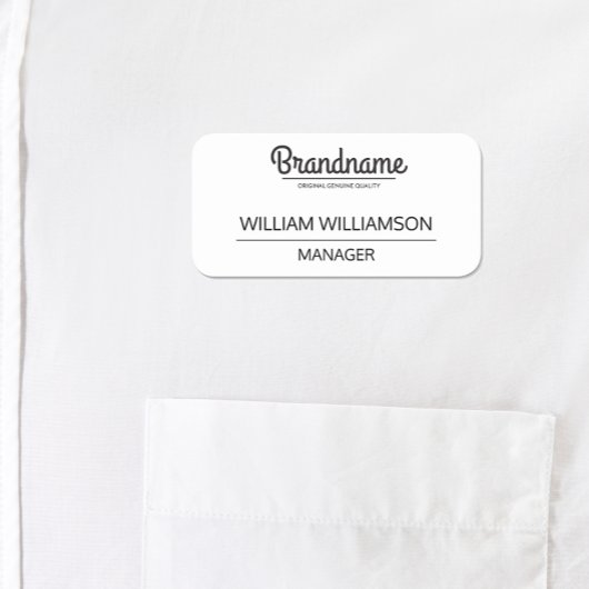 Mitarbeiter für benutzerdefinierte Logos Namensschild