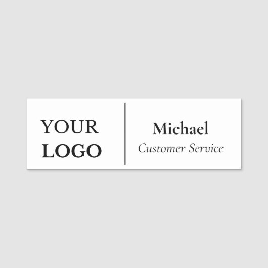 Mitarbeiter für benutzerdefinierte Logos Namensschild (Vorderseite)