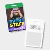 Mitarbeiter für die Veranstaltung Ausweis (Vorder- & Rückseite)