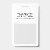 Mitarbeiter für die Veranstaltung Ausweis (Rückseite)