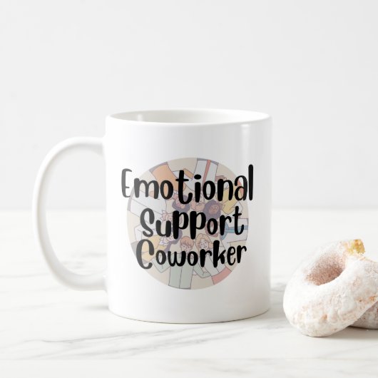 Mitarbeiter für emotionale Unterstützung Kaffeetasse (Mit Donut)