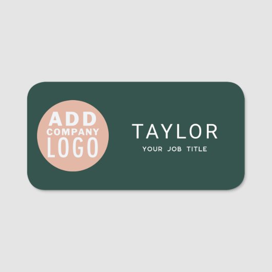 Mitarbeiter für Firmenlogo Namensschild (Vorderseite)