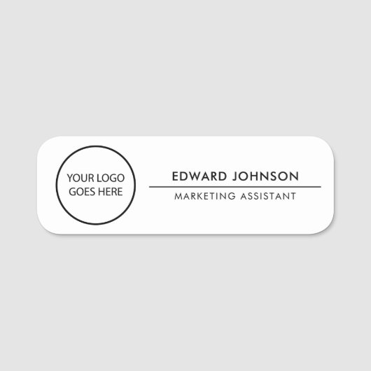 Mitarbeiter für Minimalistische, moderne Logos Namensschild (Vorderseite)