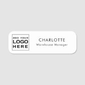 Mitarbeiter für moderne Firmenlogos Namensschild (Vorderseite)