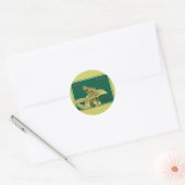 Mitarbeiter Geburtstagsschmetterling-Stickers Runder Aufkleber (Umschlag)