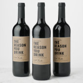 Mitarbeiter Geschenk, Arbeit könnte der Grund sein Weinetikett (Flaschen)