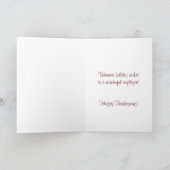 Mitarbeiter glücklich Thanksgiving Türkei Card Feiertagskarte (Innenseite)