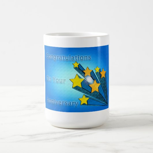 Mitarbeiter glückliche Anniversary Shooting Stars Kaffeetasse (Mittel)