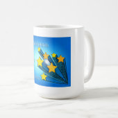 Mitarbeiter glückliche Anniversary Shooting Stars Kaffeetasse (VorderseiteRechts)