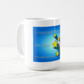 Mitarbeiter glückliche Anniversary Shooting Stars Kaffeetasse (Vorderseite Links)